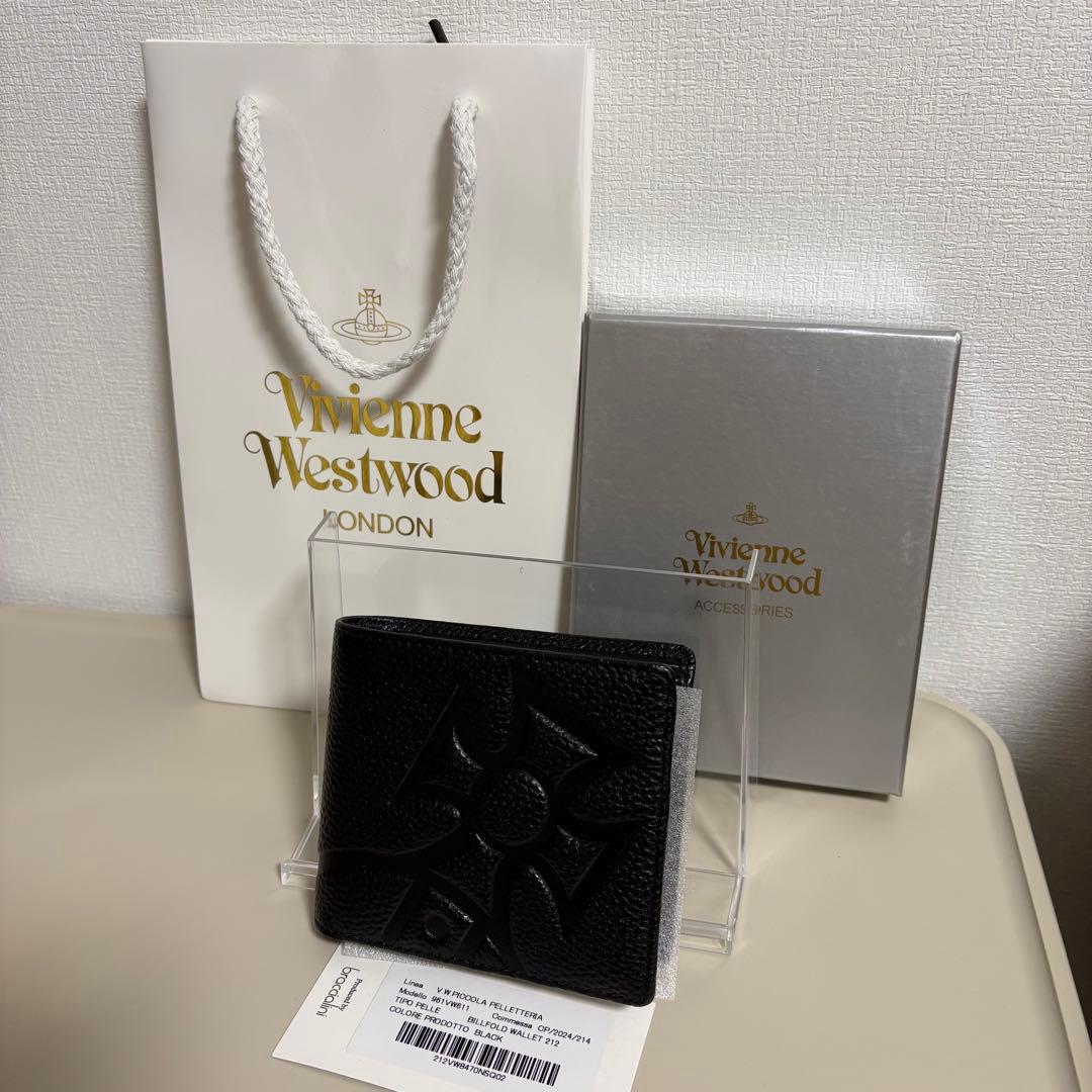 【新品・未使用品】Vivienne Westwood ブラック 二つ折り財布