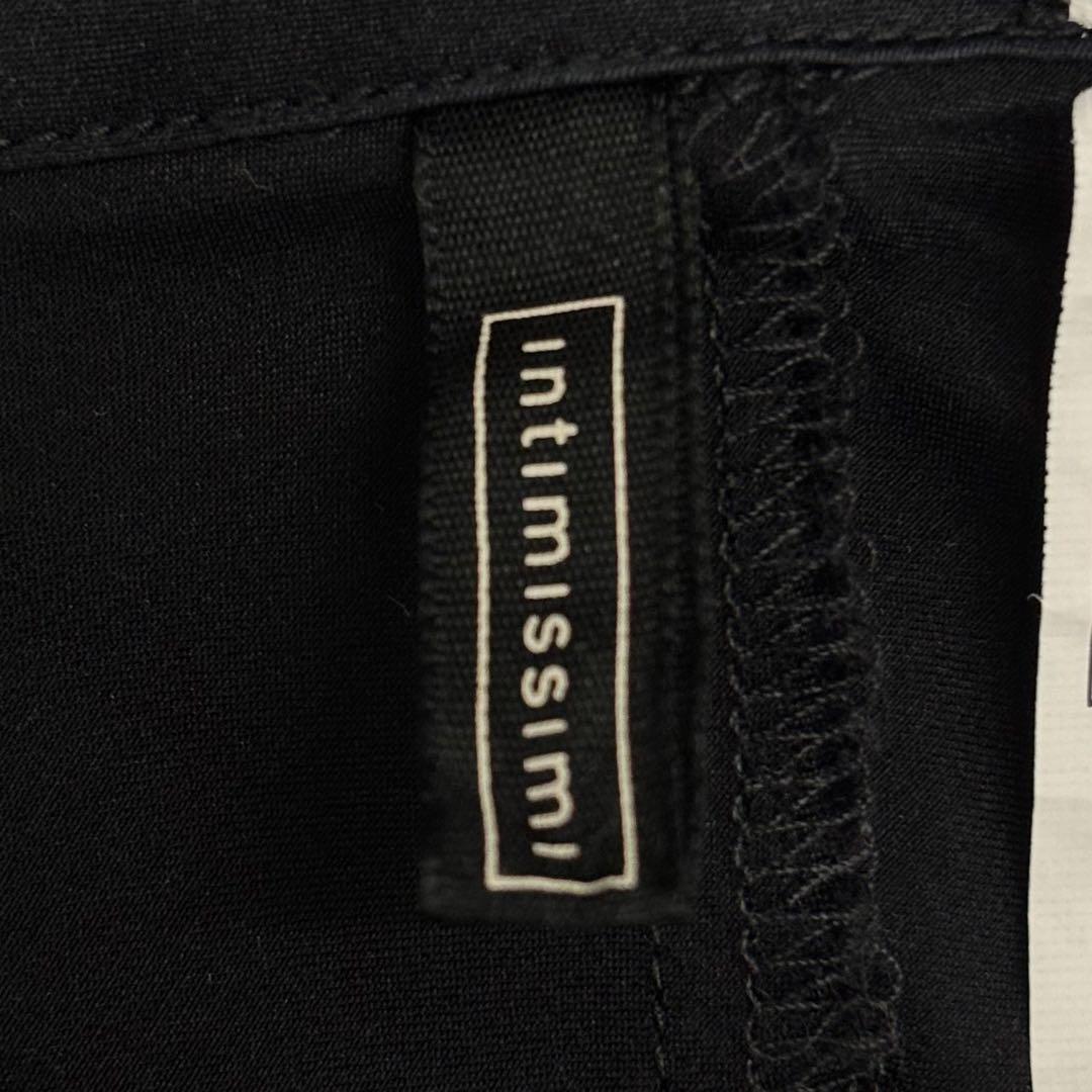 美品　Intimissimi　レース　シルク　キャミソール　肌着　S　ブラック