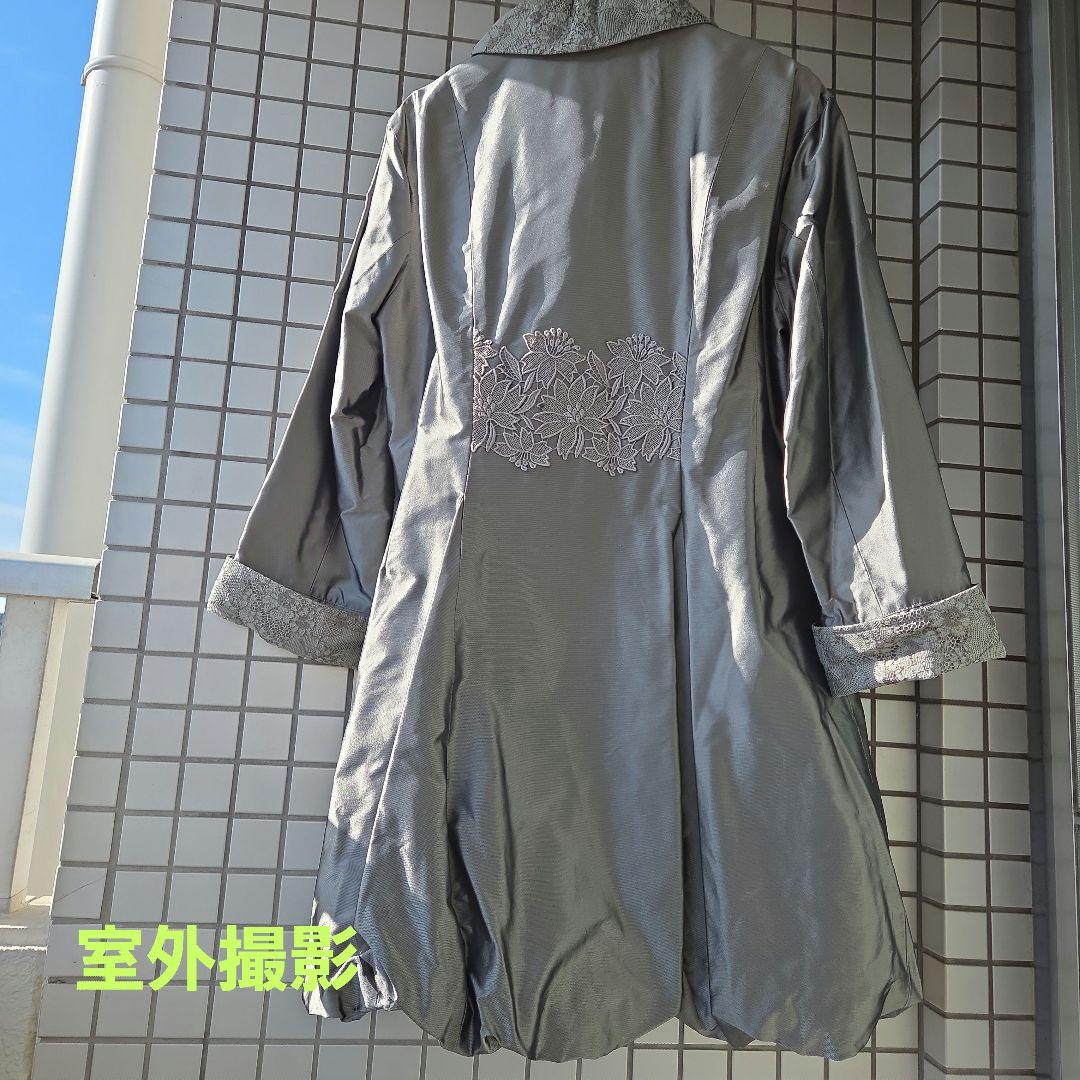 k*0様 【nonnondorl】✨️美品シルバーグレー花モチーフ& レース装飾
