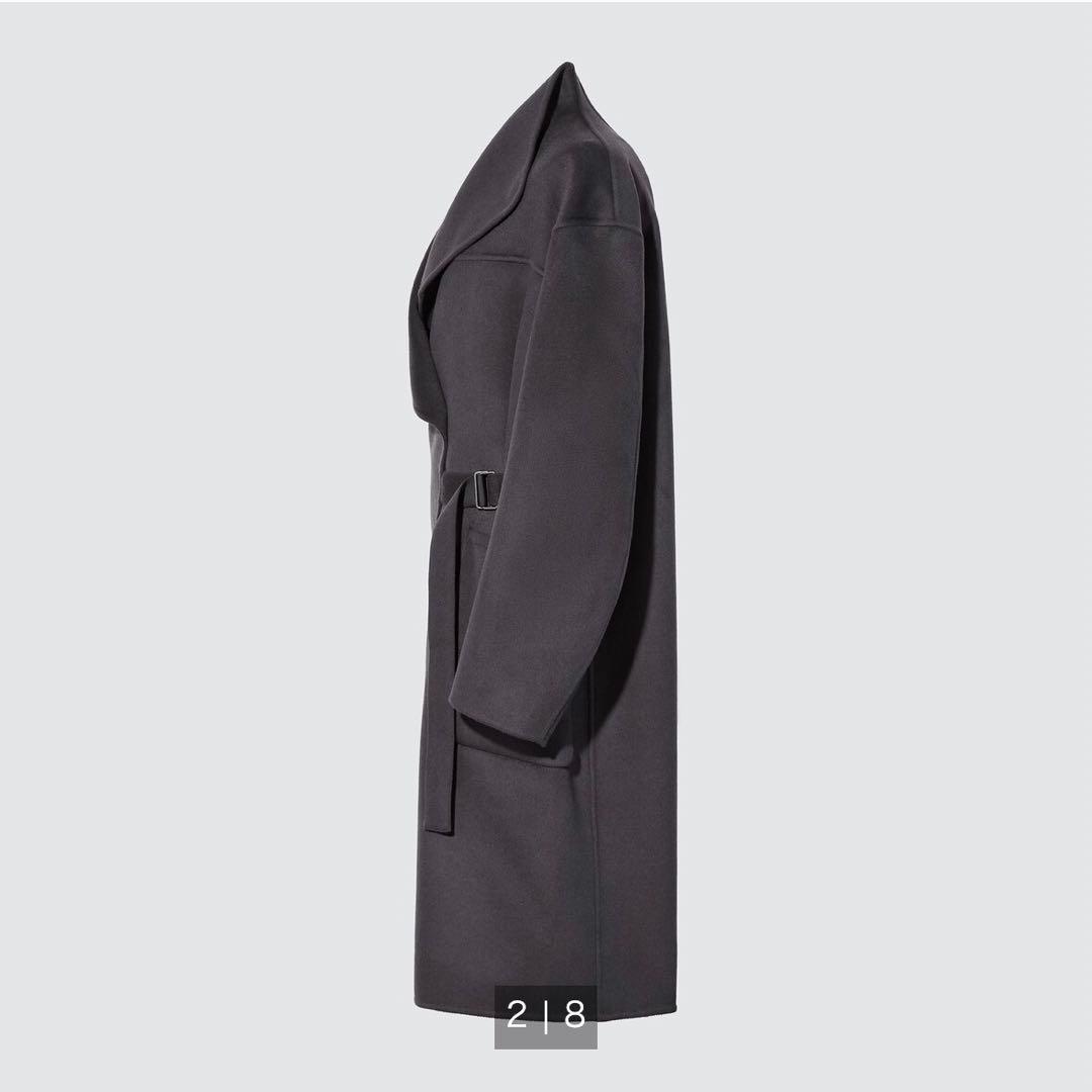 【未使用タグ付き】UNIQLO+J カシミヤブレンドノーカラーコート S