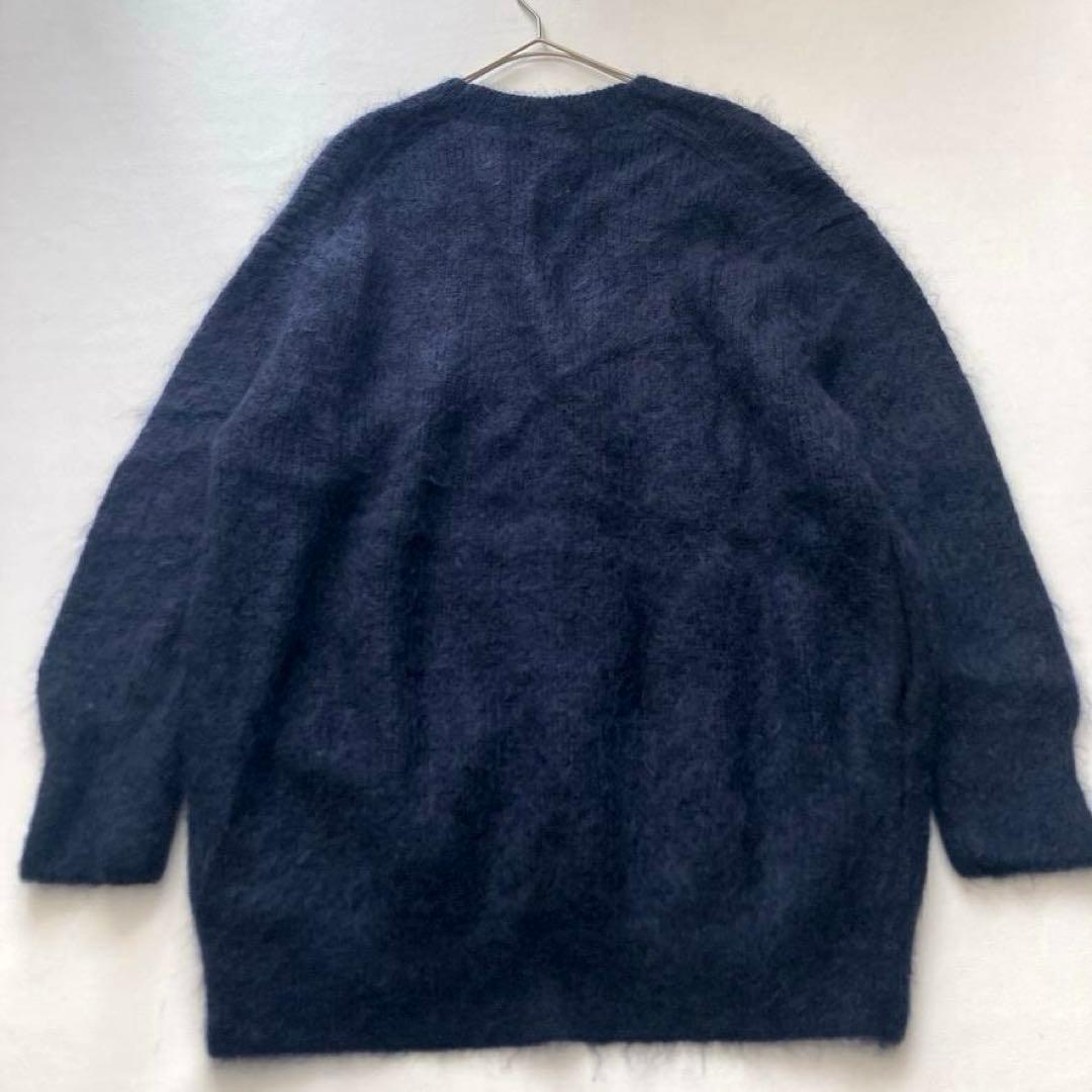 【コッコ】23区　22AW リッチモヘア Vネックカーディガン ネイビー