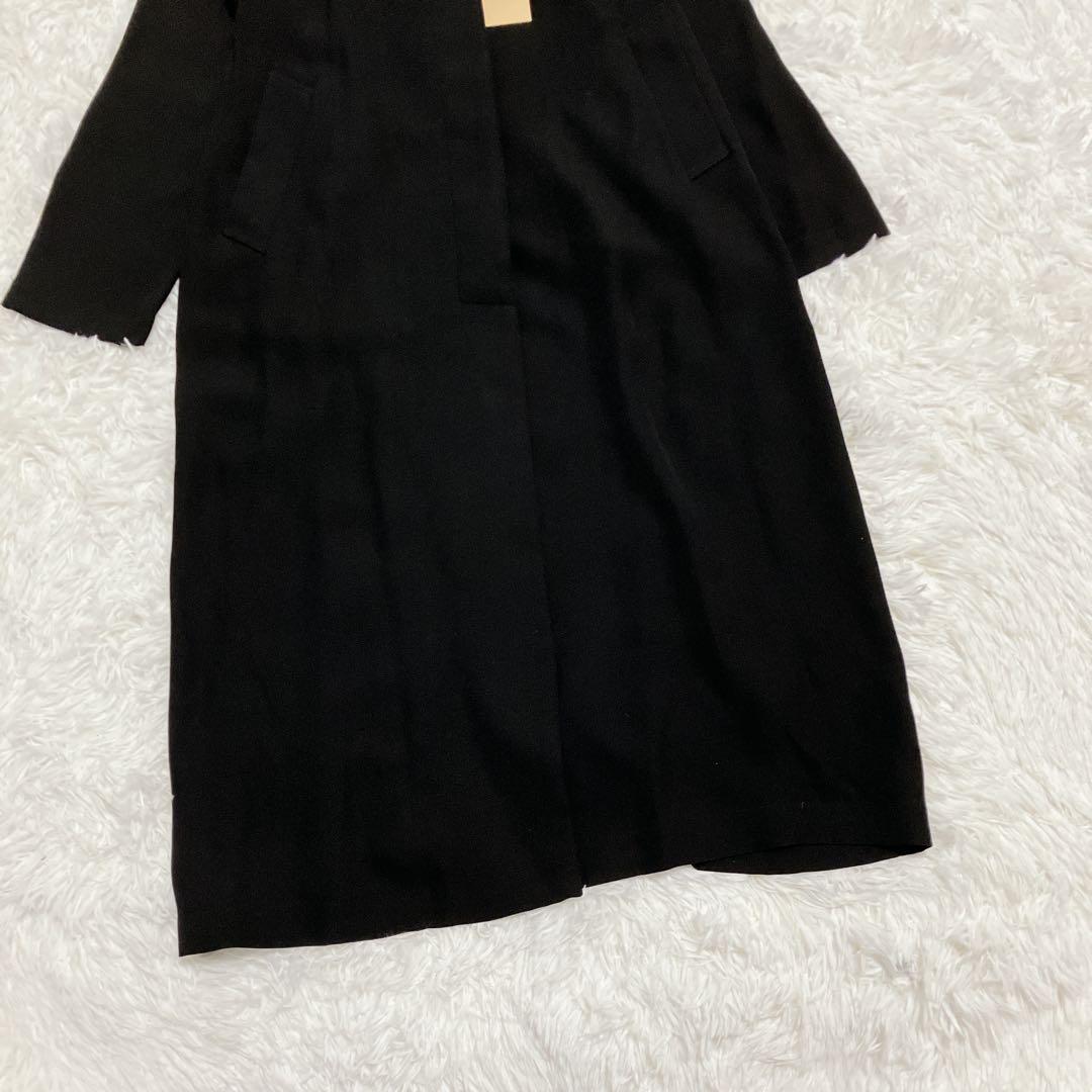 新品タグ付 Unpeu Femme 襟デザイン ロングコート 黒 ブラック