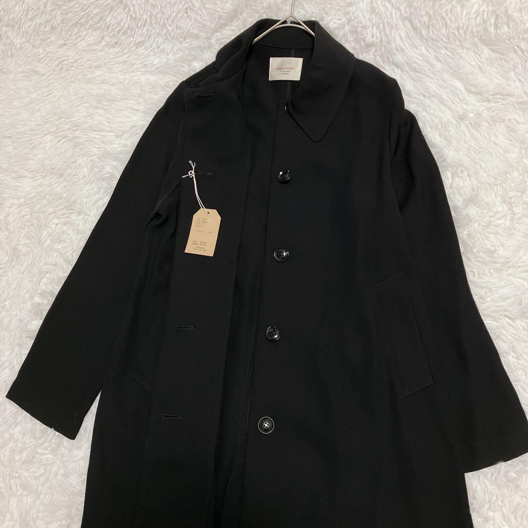 新品タグ付 Unpeu Femme 襟デザイン ロングコート 黒 ブラック
