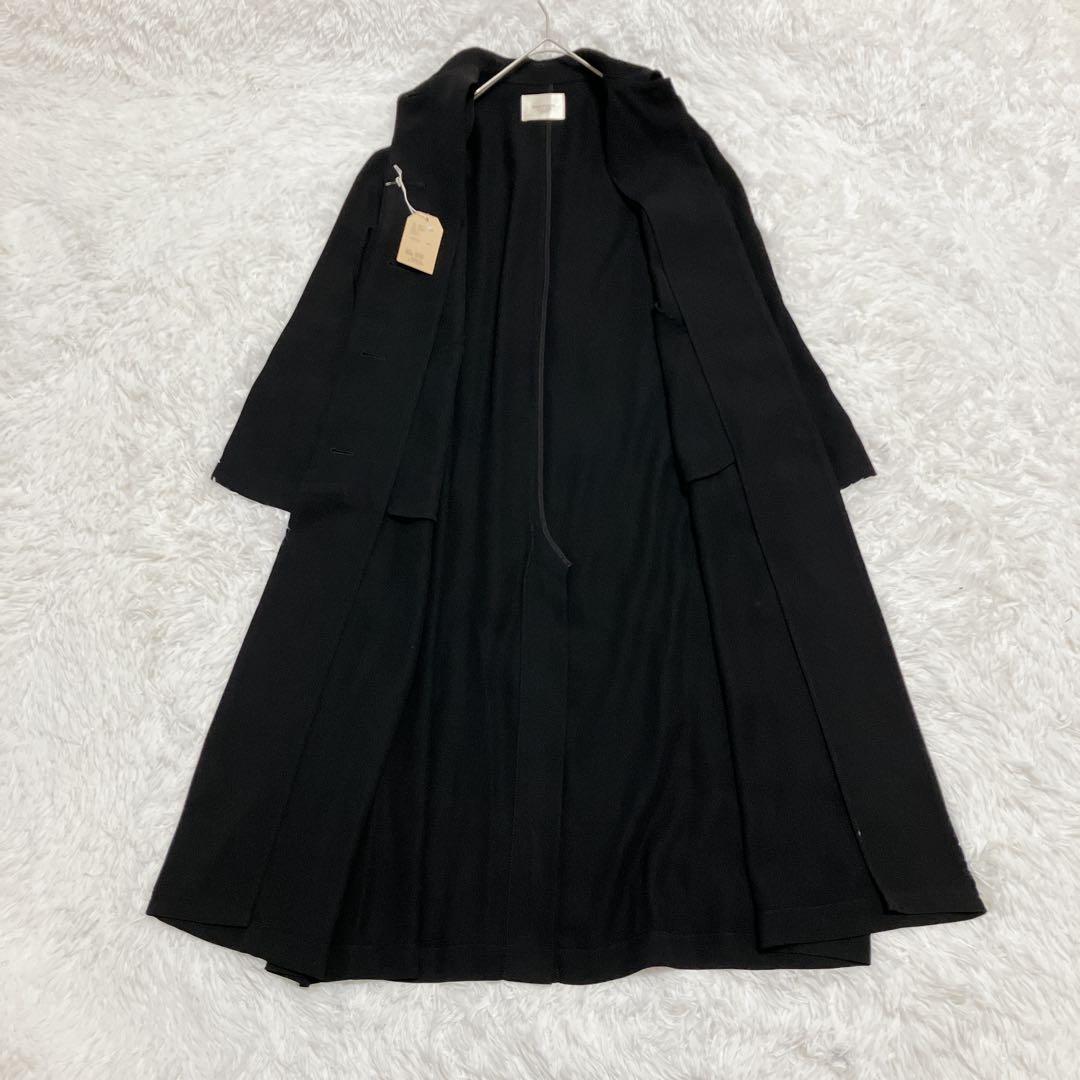 新品タグ付 Unpeu Femme 襟デザイン ロングコート 黒 ブラック