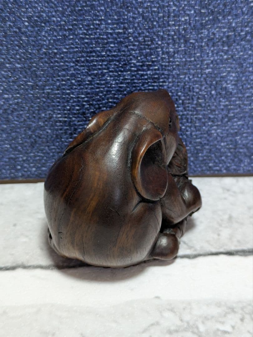 【古美術】「ねずみ型　根付」縁起物 根付 Netsuke 　精密彫刻