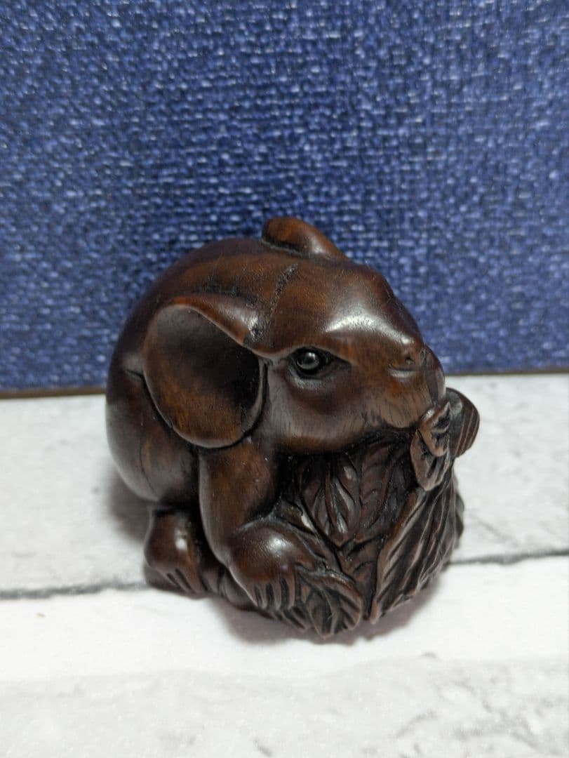【古美術】「ねずみ型　根付」縁起物 根付 Netsuke 　精密彫刻