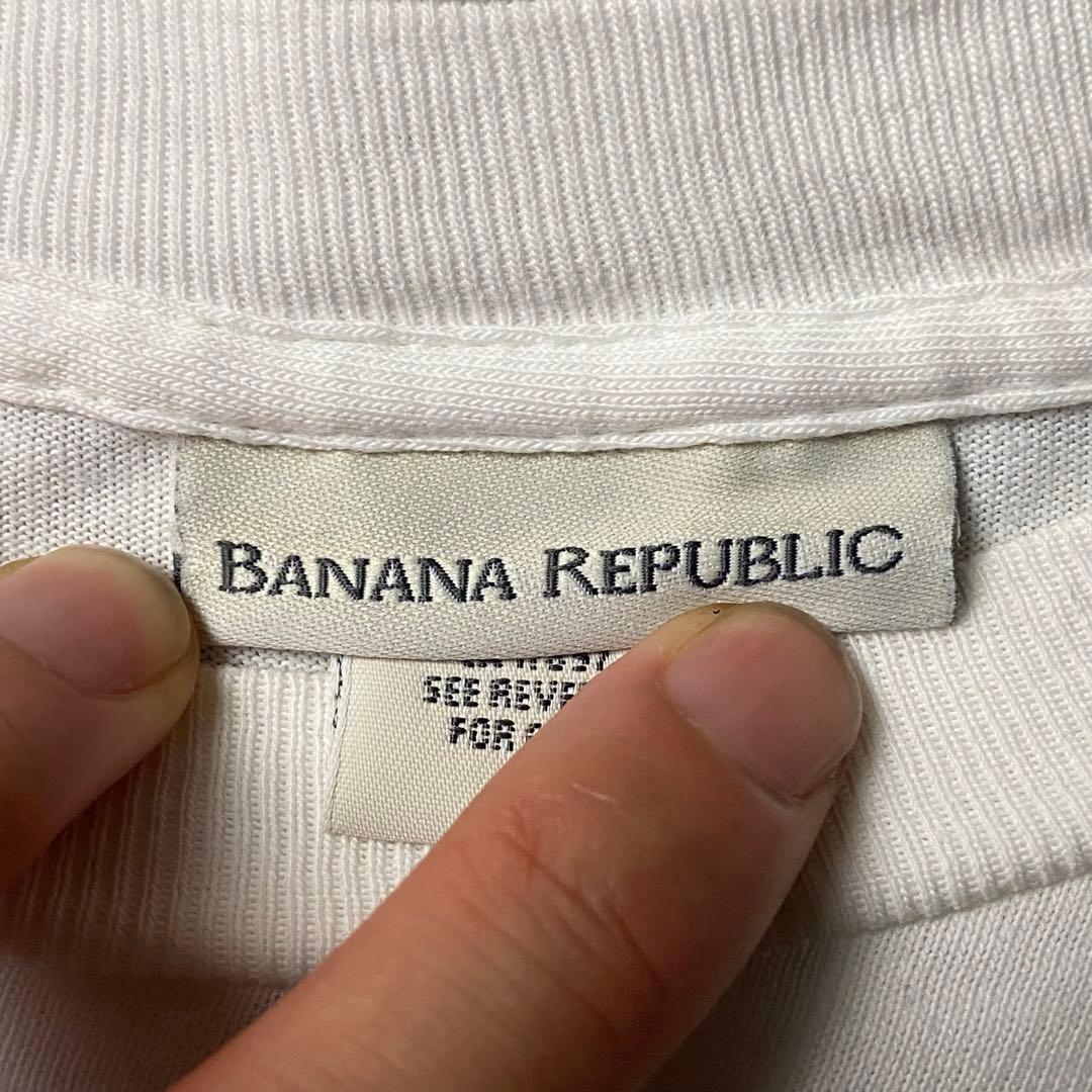 90s USA製 バナナリパブリック 半袖tシャツ 両面プリント Mサイズ