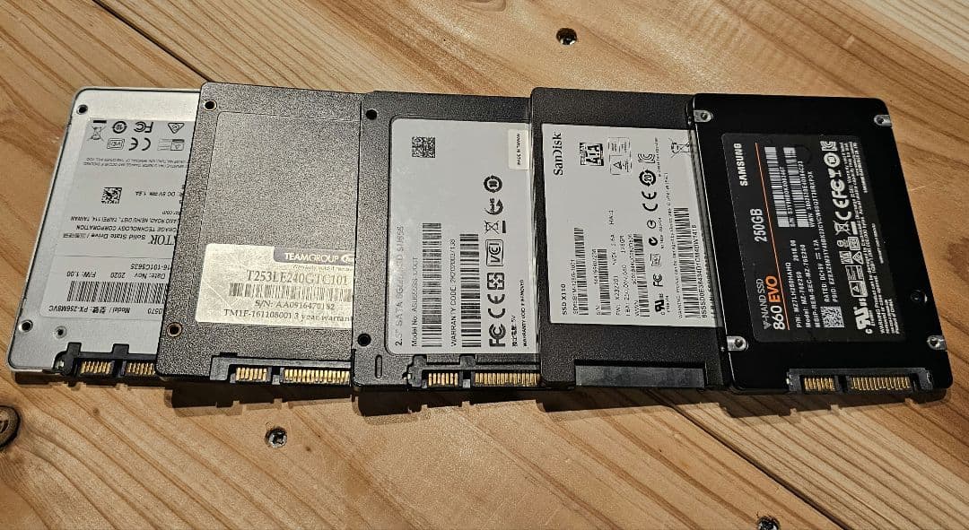 SSD まとめ売り 5点【ジャンク/動作未確認】2.5inch SATA