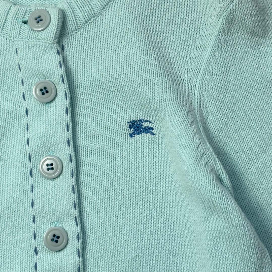 バーバリーブルーレーベル カーディガン ホースロゴ 刺繍 ステッチ