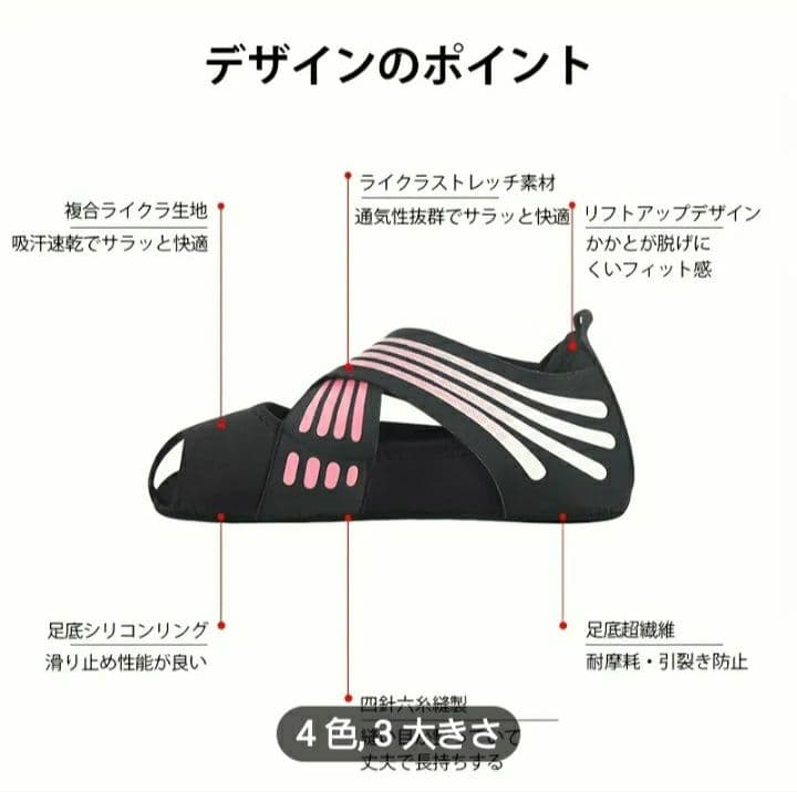 ランウェイキュアソール Mサイズ　紫　2足セット