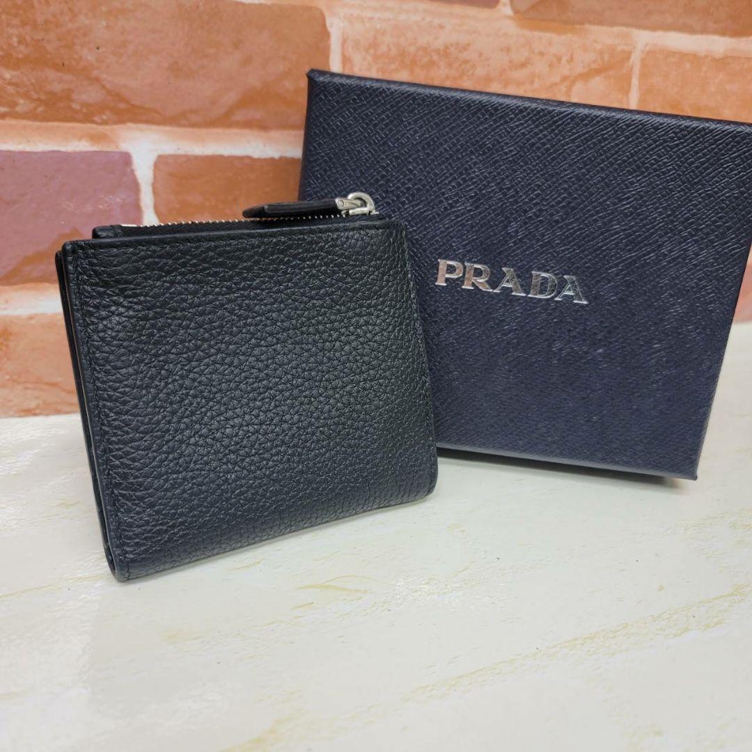 現行モデルほぼ未使用PRADA☆鑑定済☆ヴィッテロダイノ2ML049 プラダ財布