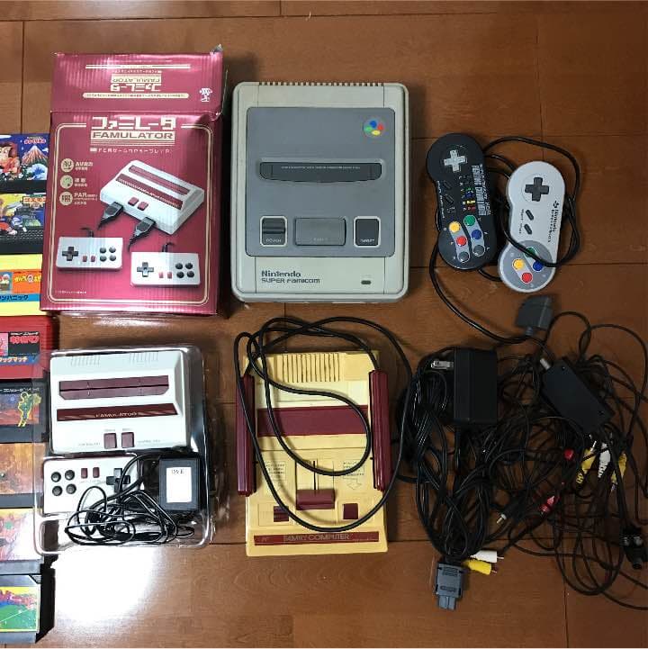 スーパーファミコン&ファミリーコンピューター&ファミレータ&ソフト24本セット