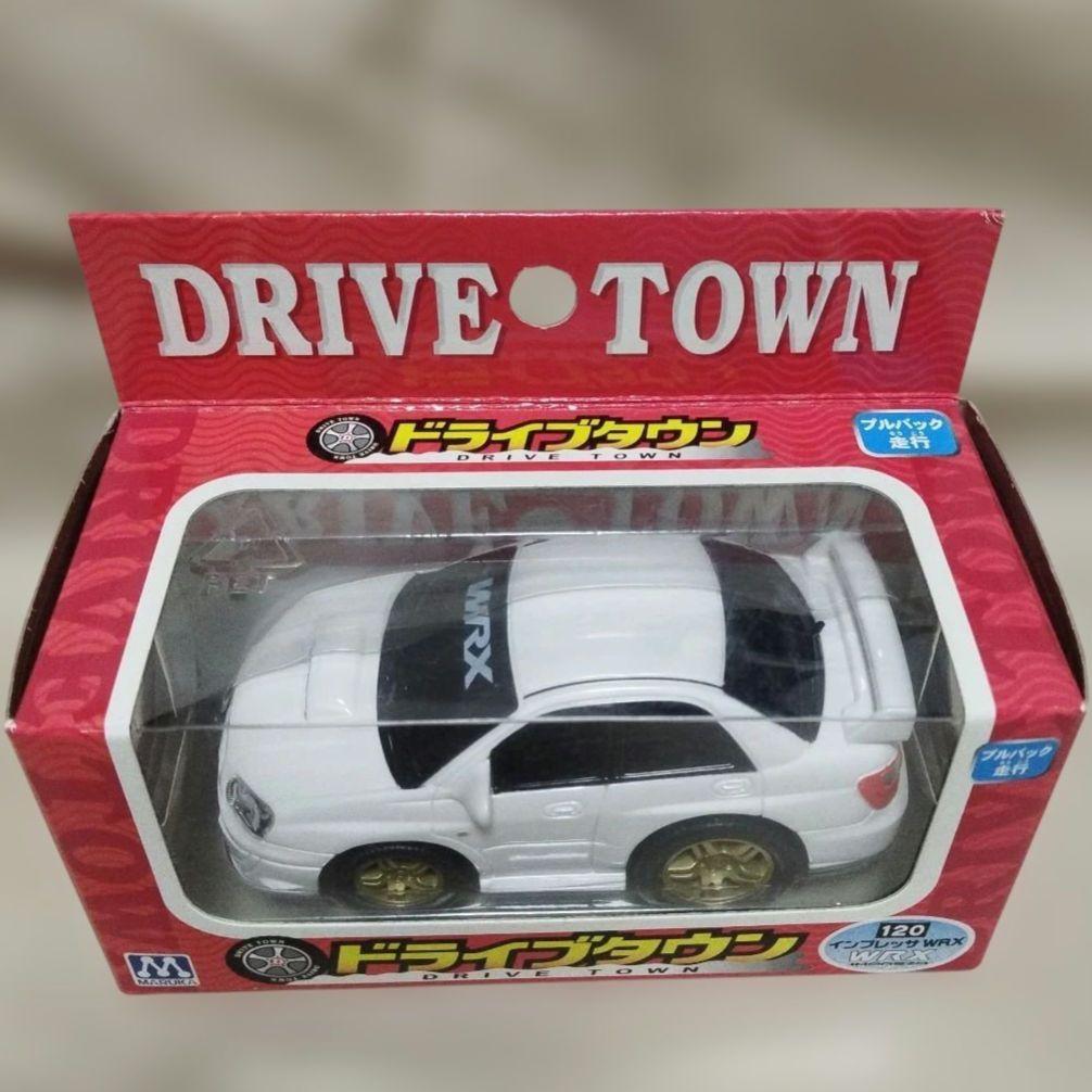 DRIVE TOWN 120 インプレッサWRX ホワイト プルバックミニカー
