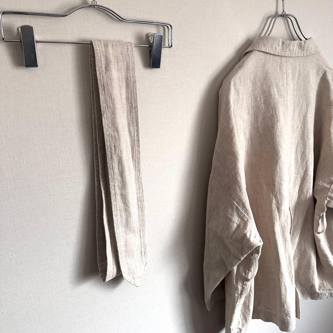 〈 ETRÉ TOKYO 〉Linen Blend Jacket ベルト付き ＊