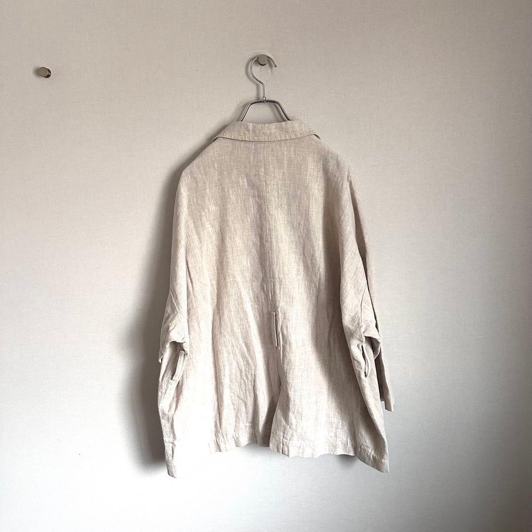 〈 ETRÉ TOKYO 〉Linen Blend Jacket ベルト付き ＊