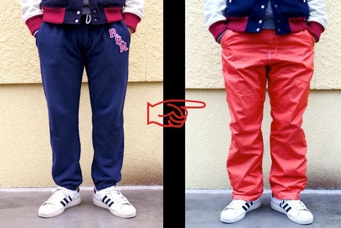 ★清水圭さん着用★SURF＆TURF　赤ナイロンパンツ