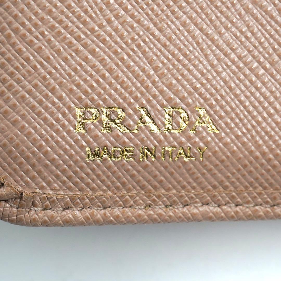 ✨Sランク・箱保証書付き✨　PRADA ミニ財布　サフィアーノ　L字　ベージュ