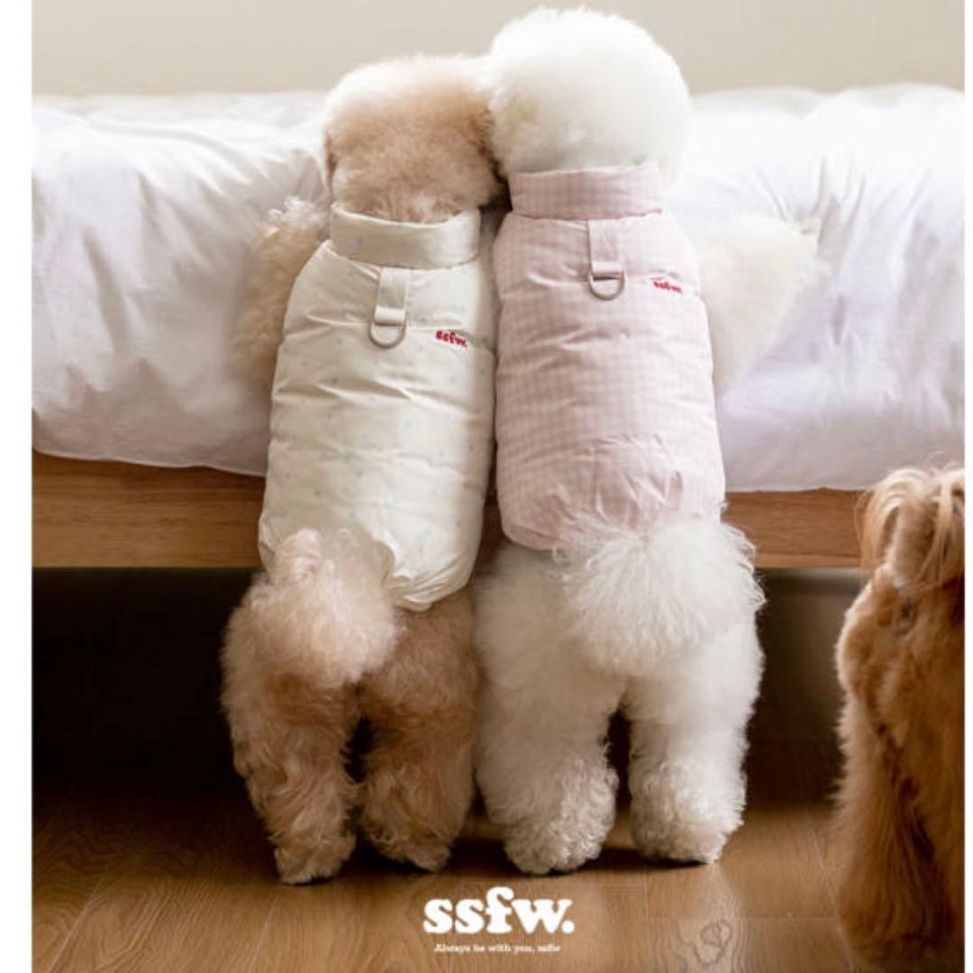 新品 SSFW リバーシブルパフジャケット ダウン 韓国犬服