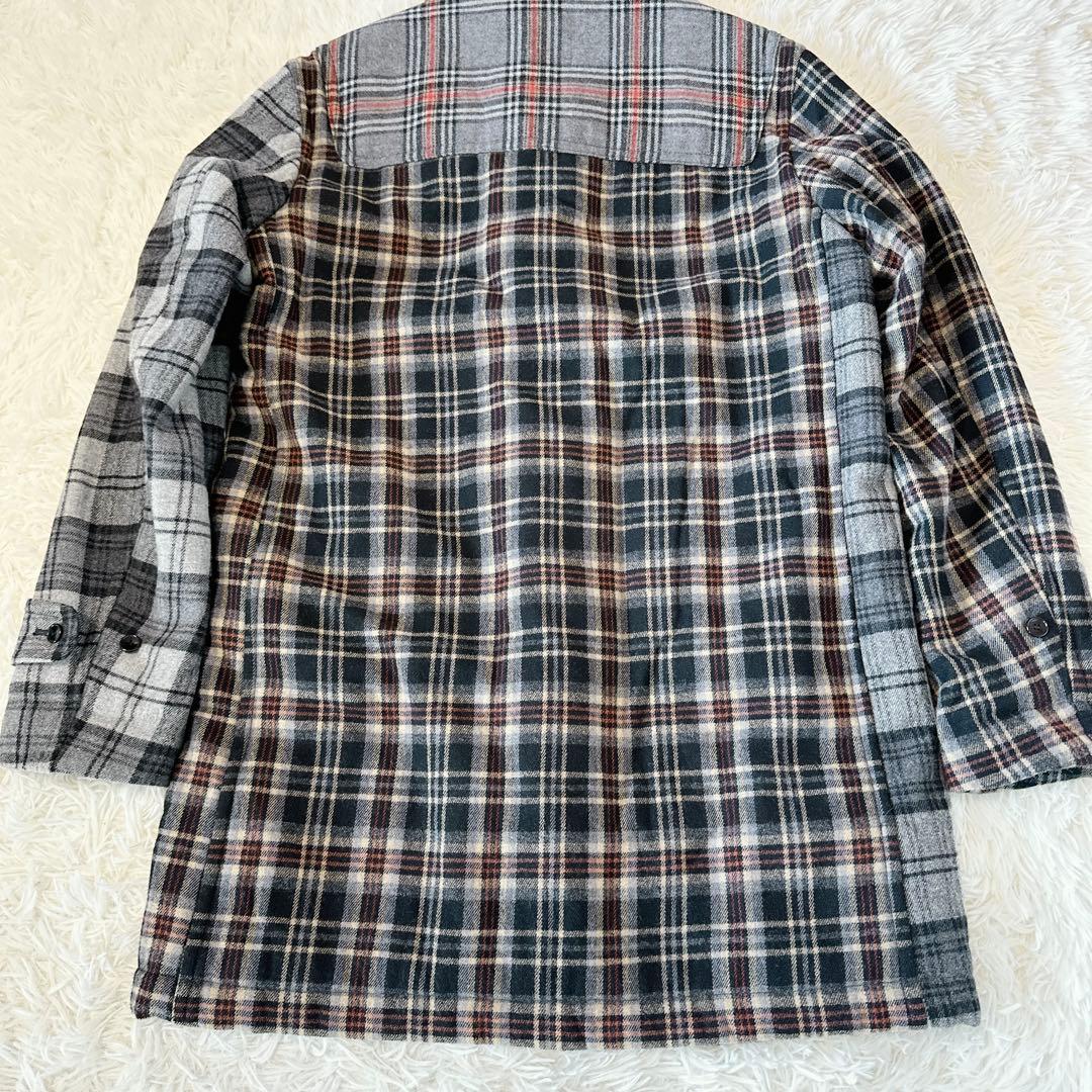 美品✨uniform experiment ダッフルコート　チェック　2サイズ