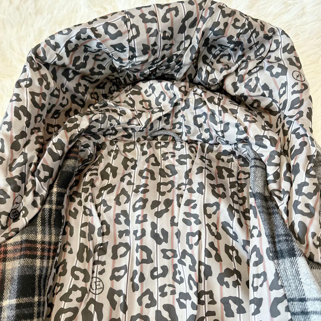 美品✨uniform experiment ダッフルコート　チェック　2サイズ