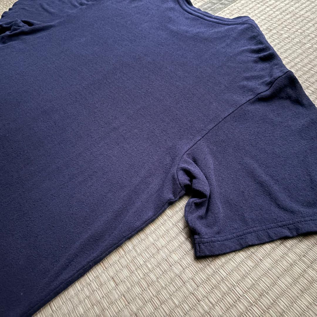 MITTAN 強撚絹紬糸Tシャツ 濃紺 サイズ4