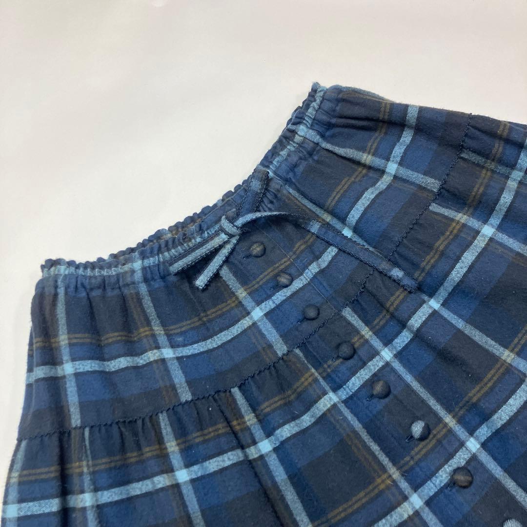 【美品】ピンクハウス ブルー系チェック ネルスカート/2022年 秋