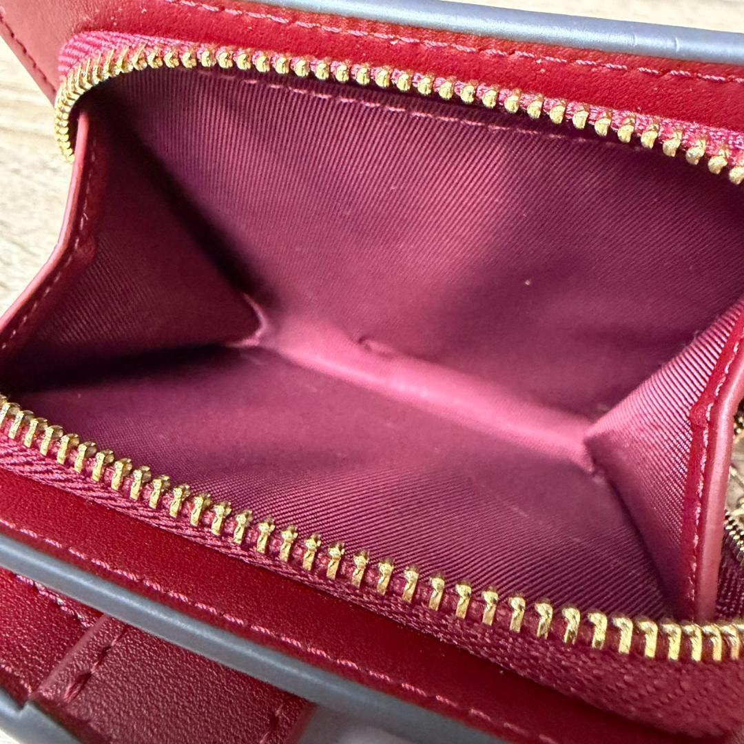 778313/COACH シグネチャー マルチカラー 折財布 美品