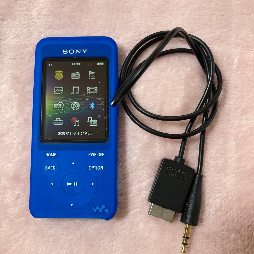 SONY ウォークマン　NW-S13 青　CDプレーヤー、録音用ケーブル付