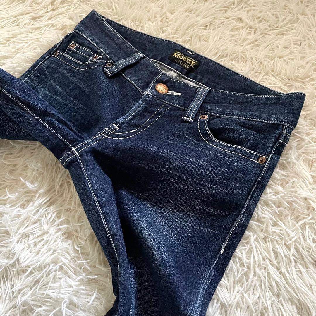 【レアサイズ美品】MOUSSY パウダーデニムスキニーパンツ 27