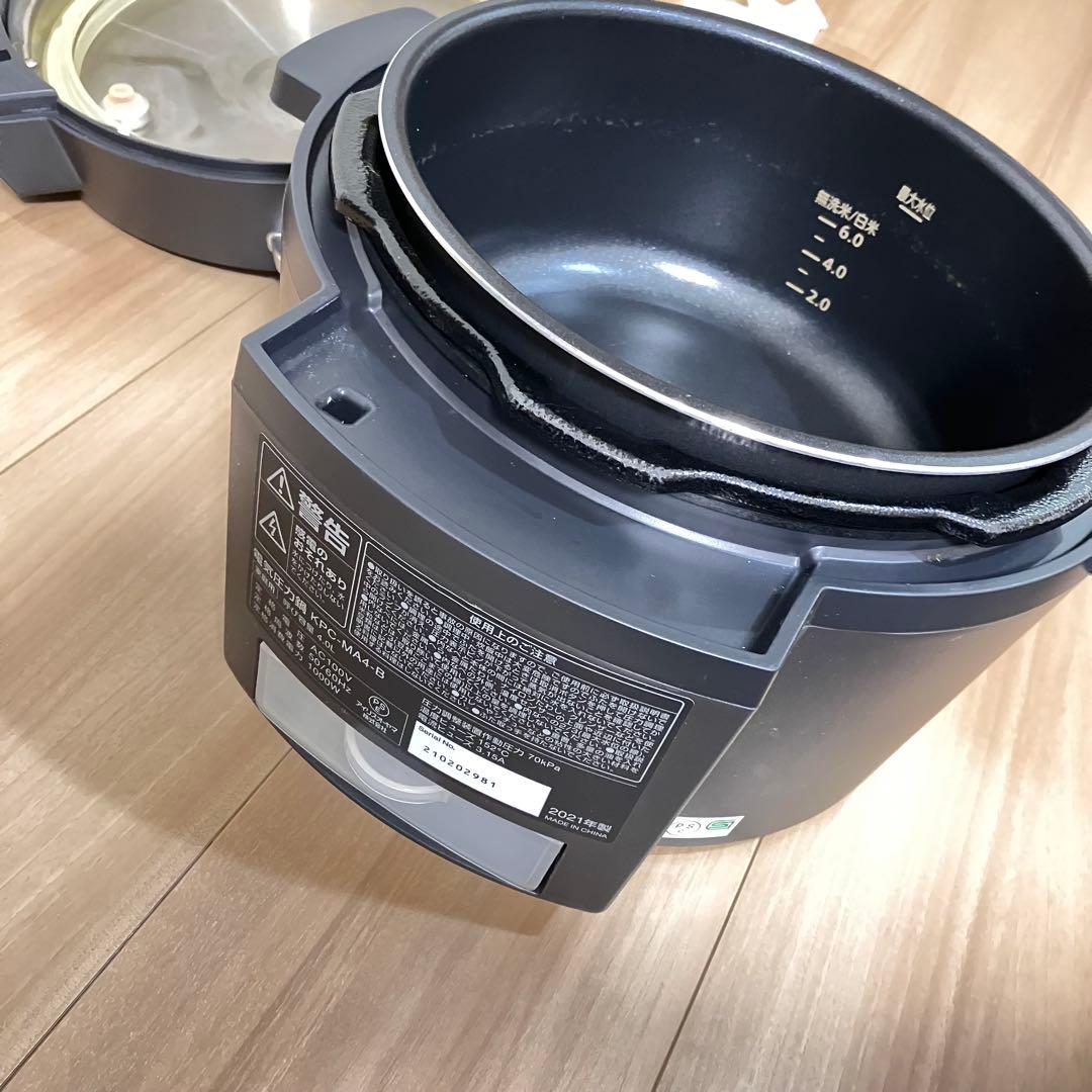 アイリスオーヤマ　電気圧力鍋　4.0L ブラック KPC-MA4