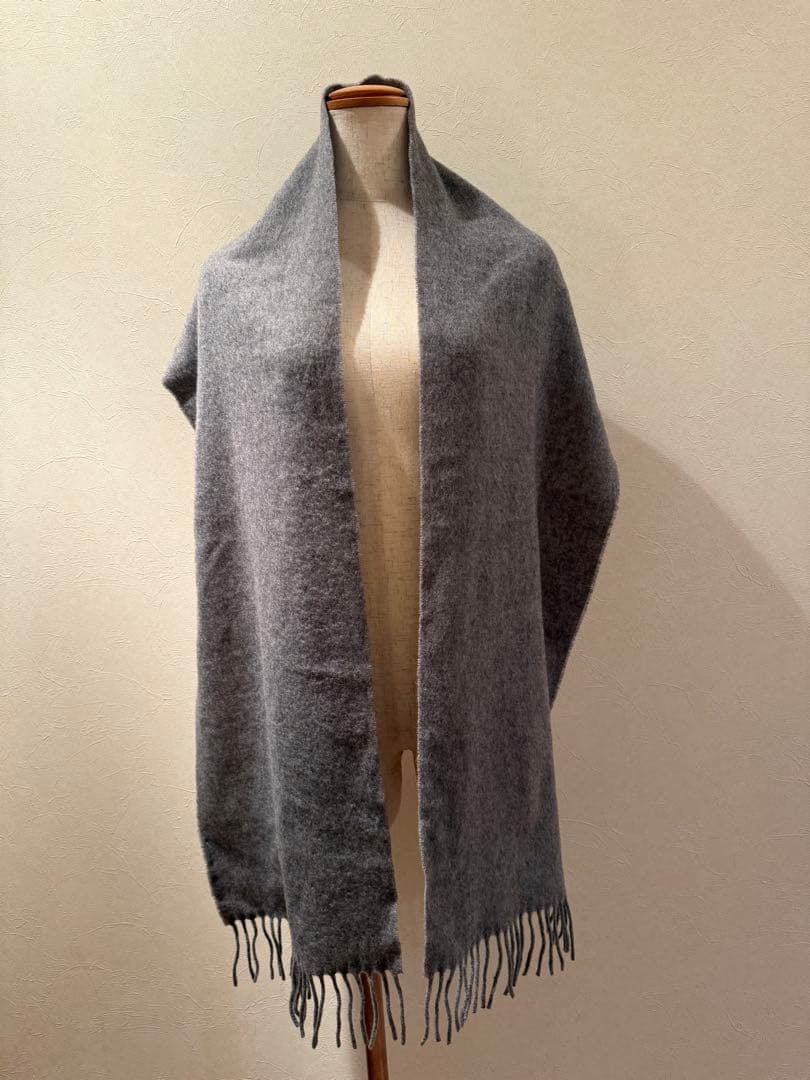 お値下げ　未使用☆Max Mara ウール 大判ロングストール 杢グレー