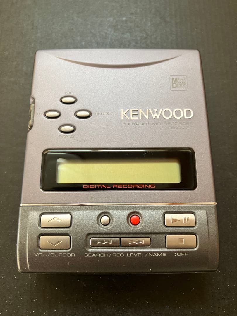 【通電OK/現状品】KENWOOD DMC-A7R ポータブルMDレコーダー