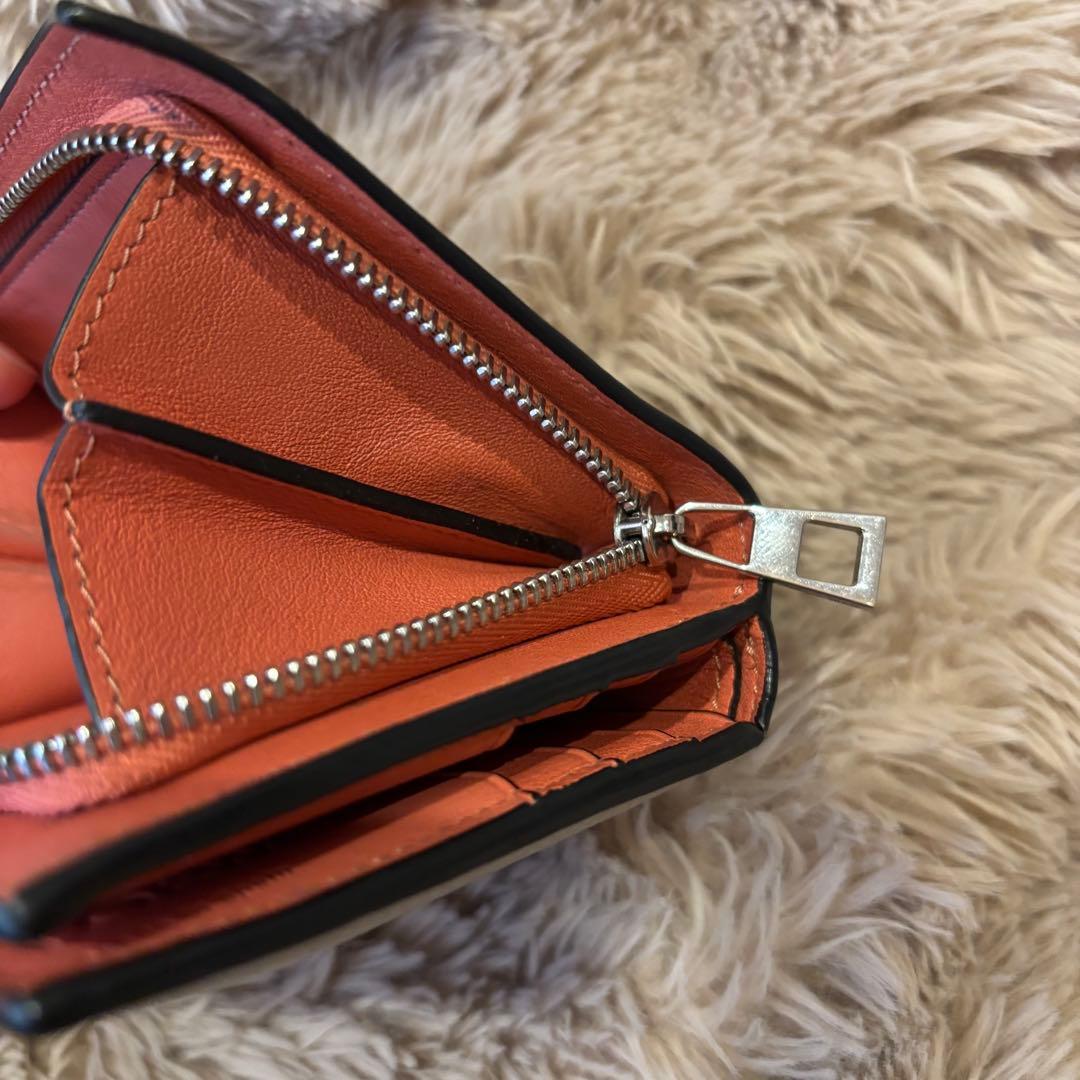 LOEWE 三つ折り財布 ベージュ レザー トライフォールド