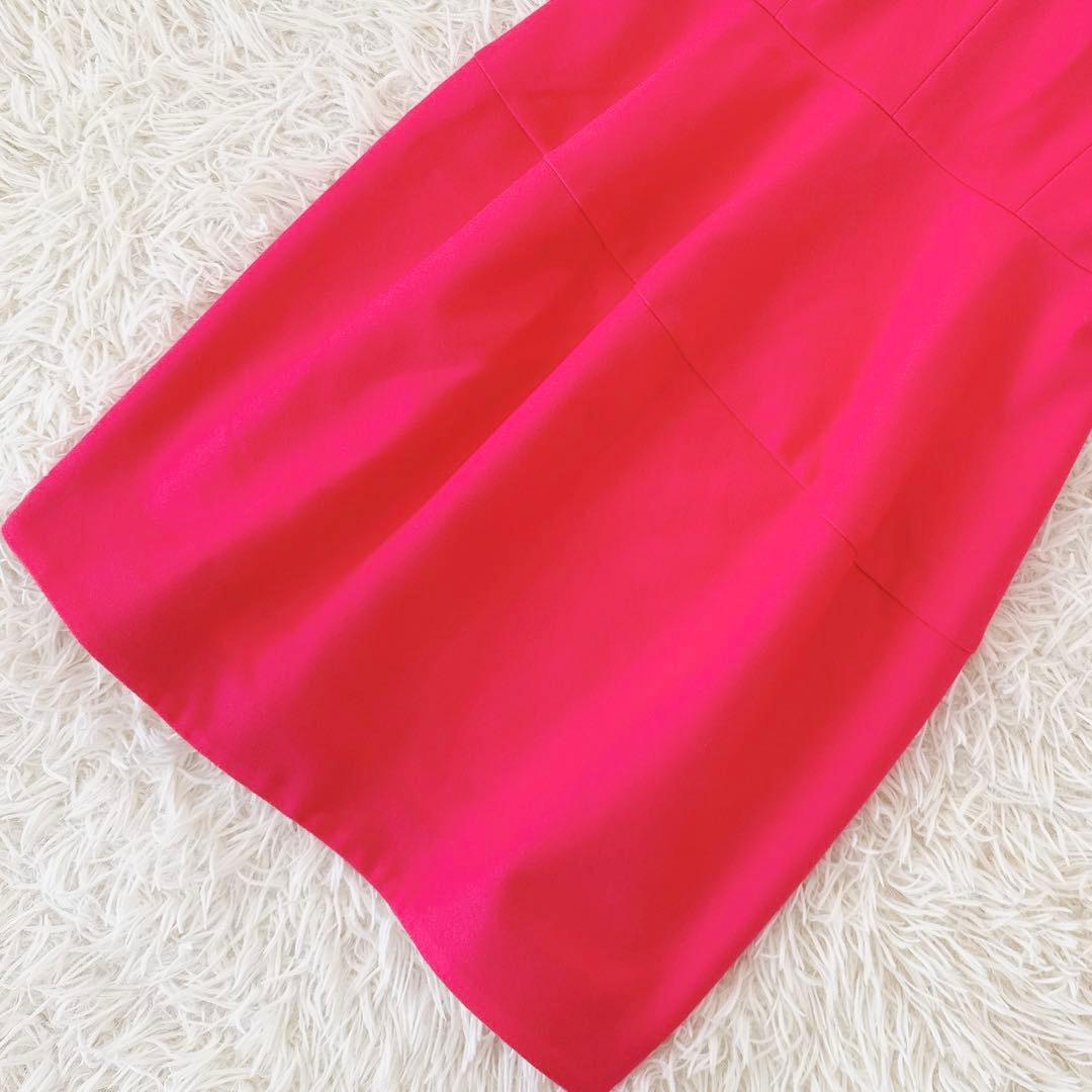 近年 ヨーコチャン✨コクーンワンピース ウール 切り替えパイピング ピンク 38