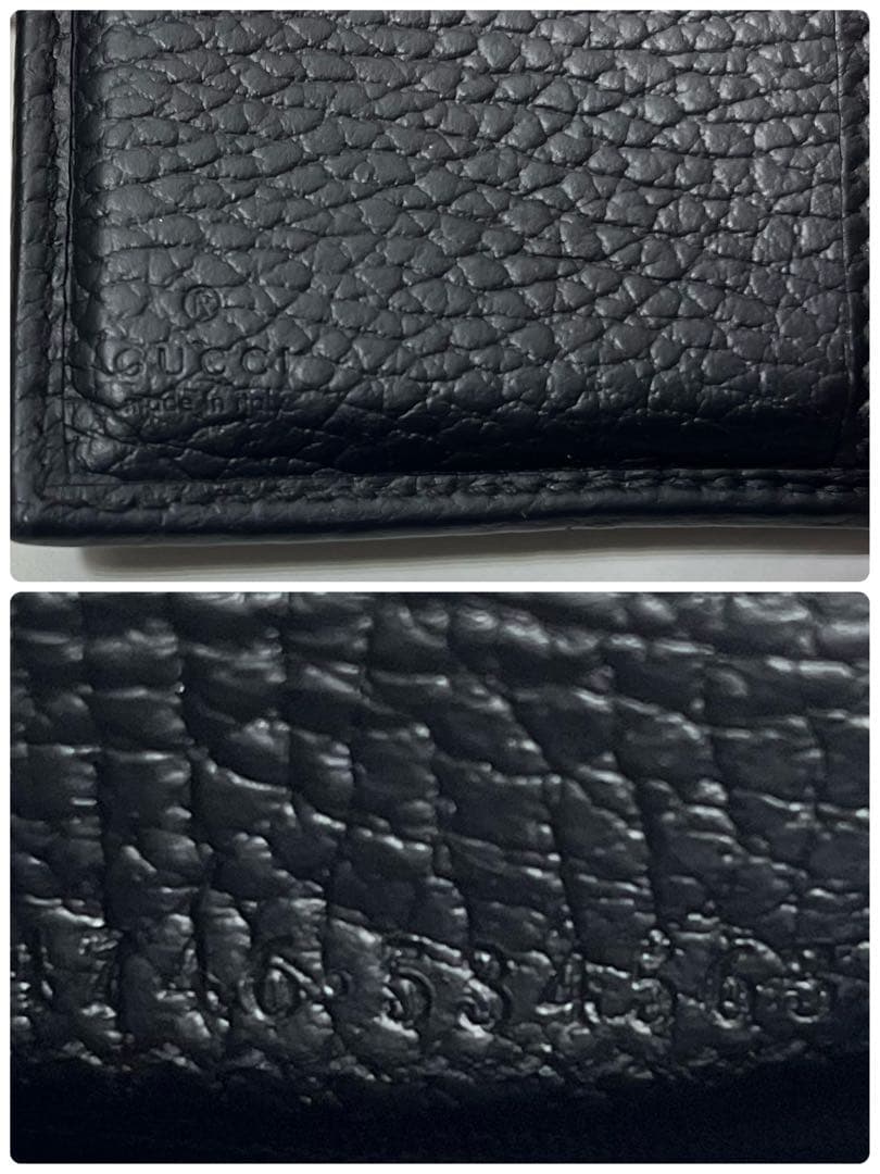 グッチ　GUCCI 三つ折り財布　ケース　カードケース　黒　ウォレット