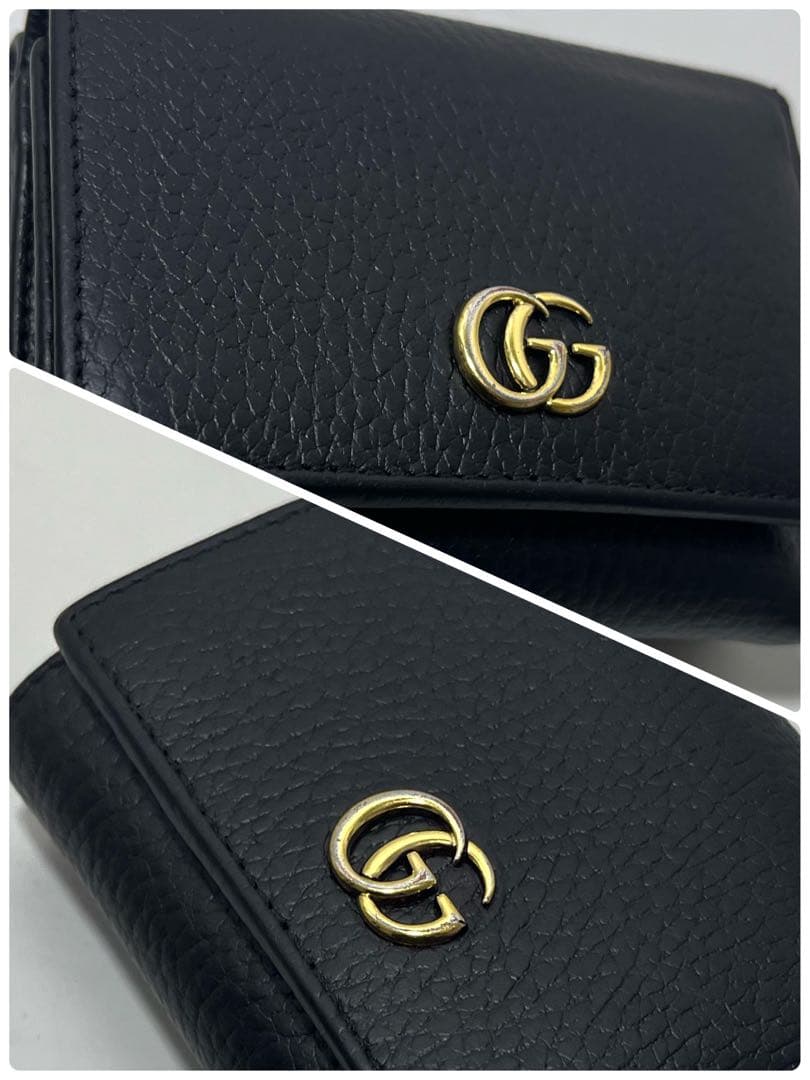 グッチ　GUCCI 三つ折り財布　ケース　カードケース　黒　ウォレット