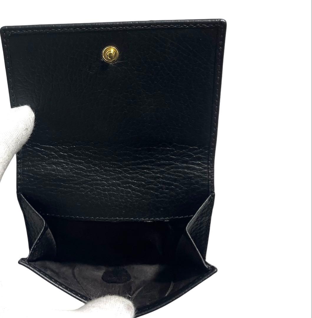 グッチ　GUCCI 三つ折り財布　ケース　カードケース　黒　ウォレット