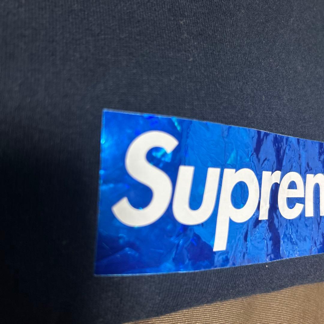 『激レア』Supreme ロゴ Tシャツ ネイビー