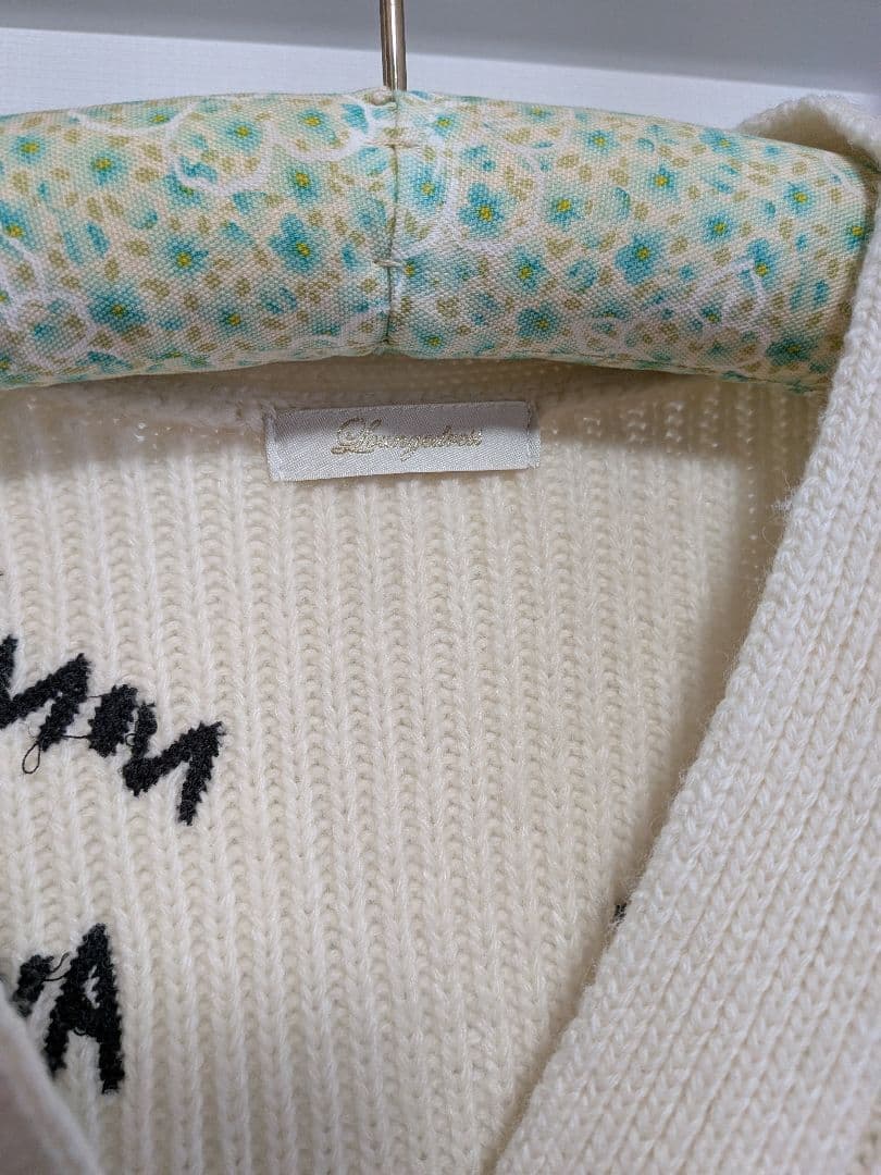 LOUNGEDRESS ラウンジドレス　ロゴ刺繍カーディガン