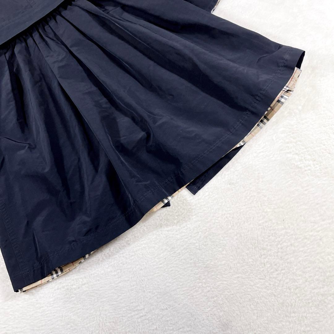 美品 バーバリーブルーレーベル トレンチコート　ノバチェック 黒 ベルト