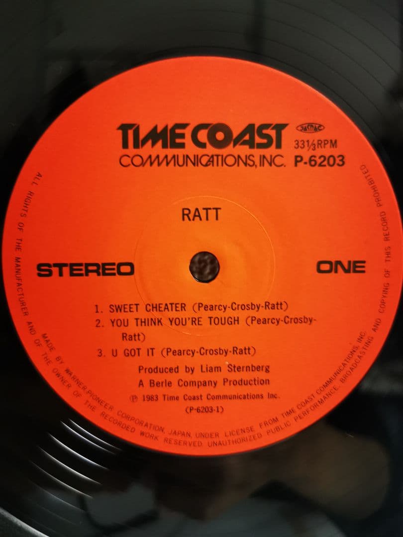 シュリンク付レコード はがき付き RATT / same 国内盤帯付LP メタル