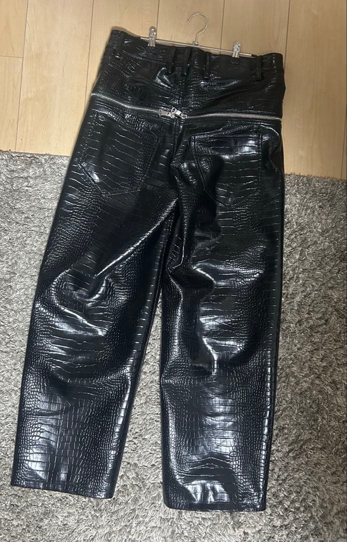 パンツ goar.archive croco zipper pants S