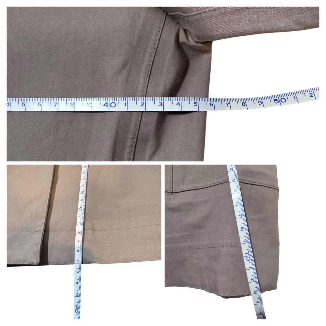 HERNO ヘルノ ノーカラーコート 40 スプリングコート グレージュ