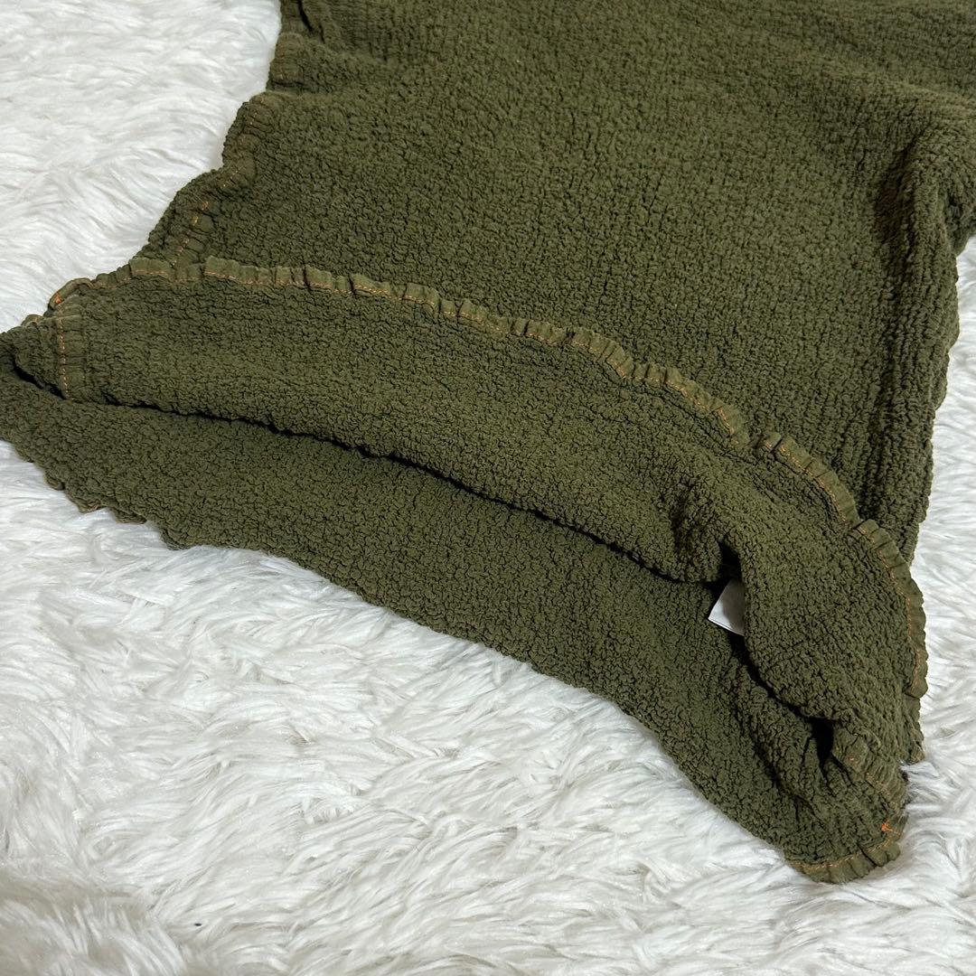 美品✨ミーイッセイミヤケ カットソー カリフラワー シワ加工 カーキ