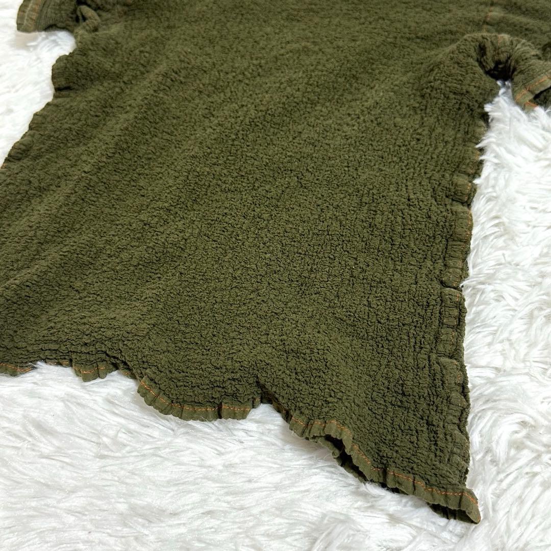美品✨ミーイッセイミヤケ カットソー カリフラワー シワ加工 カーキ