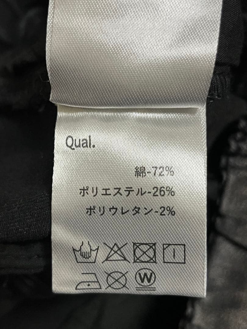 カンビオ　サルエルジョッパーズイージーデニム　/S　ブラック　ストレッチ　リペア