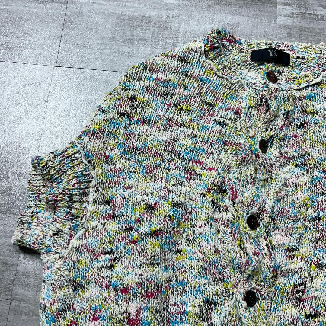 美品 Y's ワイズ ヨウジヤマモト 変形ニット カーディガン 2 混紡