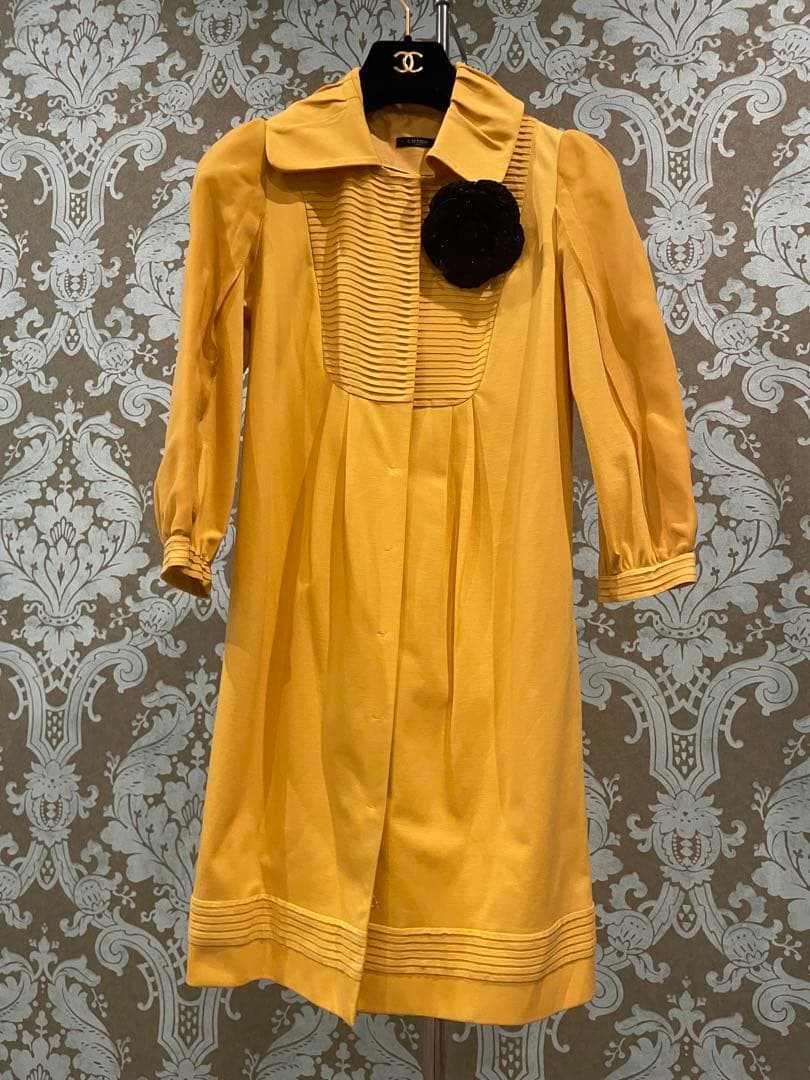 秋服　美品　COTOO 2way 異素材ワンピース　コート　38