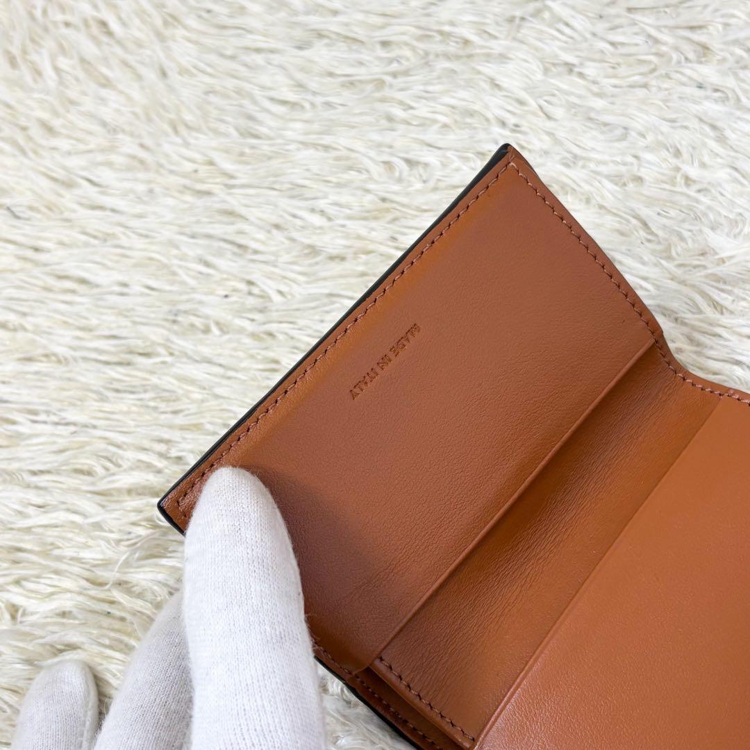 【極美品】セリーヌ 三つ折り財布 トリオンフ マカダム柄 コンパクトウォレット