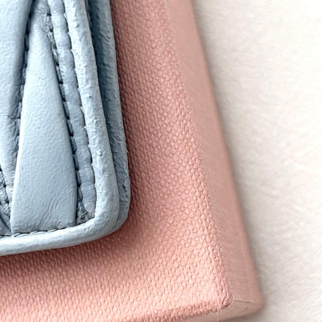 miu miu ミュウミュウ マテラッセ 二つ折り財布 付属品完備　0222-②